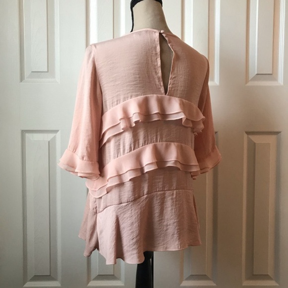 Who What Wear Dusty pink ruffle blouse, Size S - Picture 4 of 8